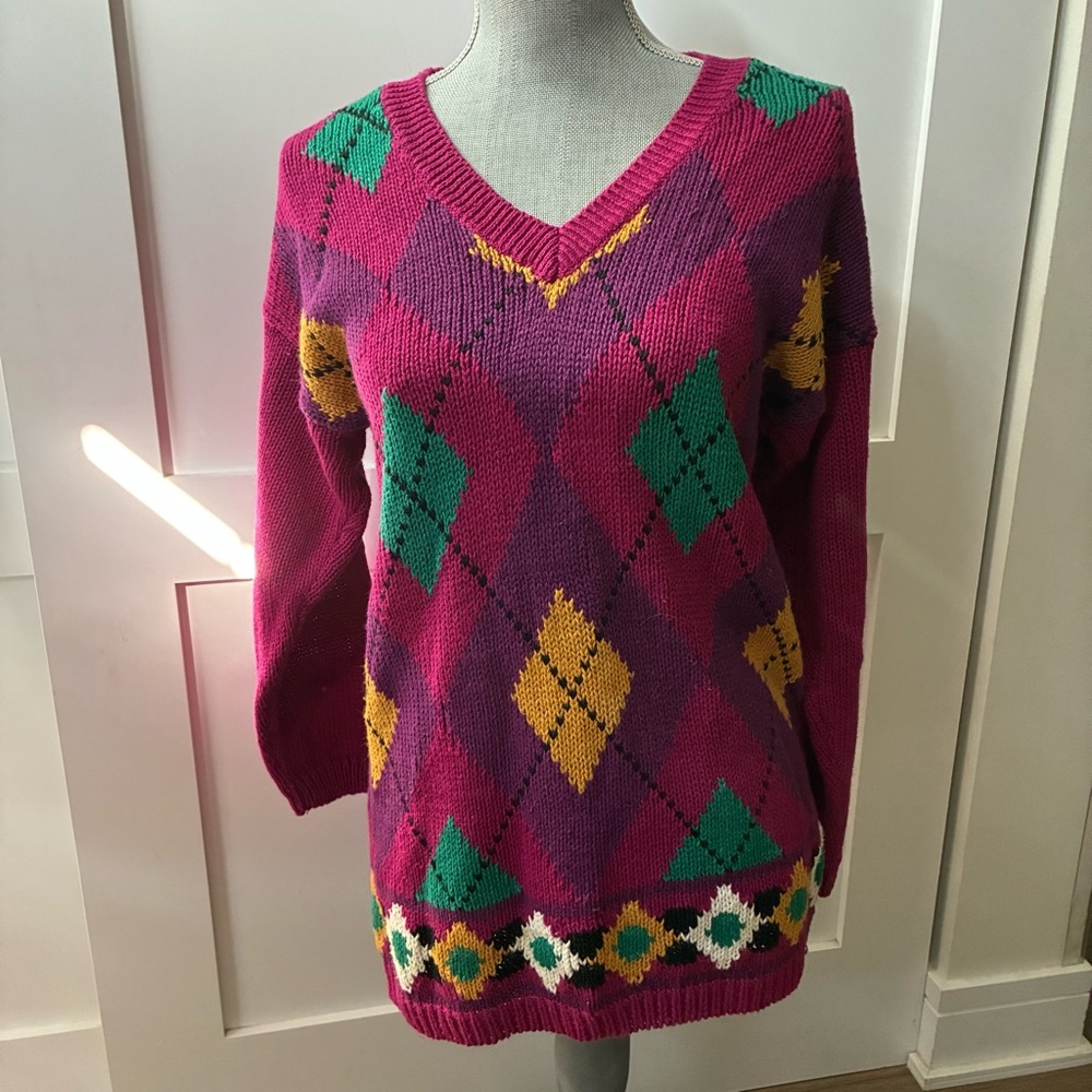GENERRA Fuchsia Knit Top, S